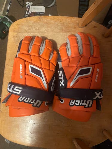 Used STX Large Cell III Lacrosse Gloves