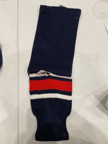 TRONX SK200 24" Navy/Red/White Knit Socks  50 Polyester / 50 Cotton Elasticized Ankle $9.99