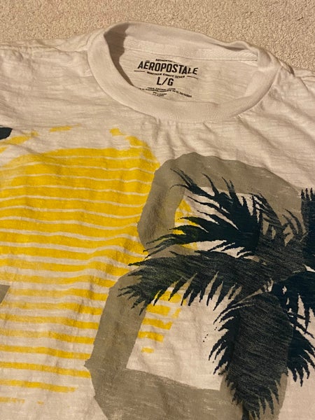 Aeropostale, Tops, White Palm Tree Tank Top