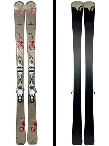 #837 Rossignol Temptation 84 Womens Skis 162 cm w/ Rossignol Xelium 100 Bindings