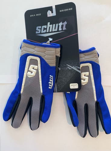 Blue New Adult Medium Schutt DNA Gloves