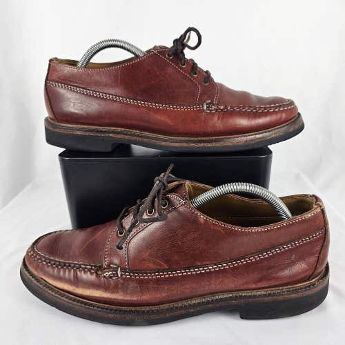 Alden H943 Cape Cod Collection Burgundy Red Leather Moc Toe Lace Up Oxfords 9.5D
