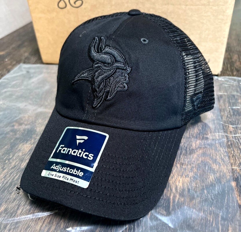 Minnesota Vikings NFL Adjustable Hat Cap, Black Out Snapback Adult OS NEW