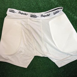 White Adult Men's New XL Majestic Sliding Shorts