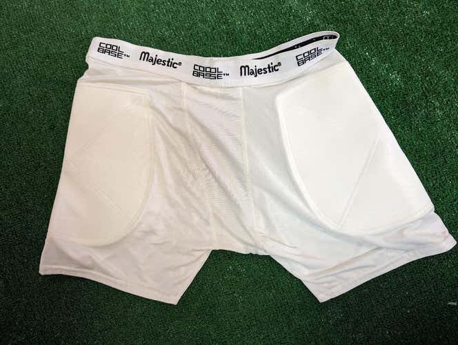 White Adult Men's New XL Majestic Sliding Shorts