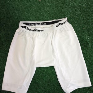 White Adult Men's New XL Rawlings Sliding Shorts L/XL