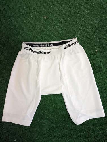 White Adult Men's New XL Rawlings Sliding Shorts L/XL