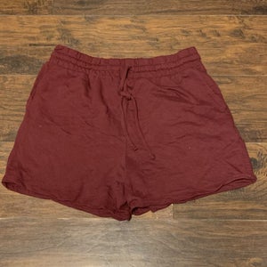Zenana Outfitters Maroon Cotton Terry Sweat Shorts Women's Sz XL