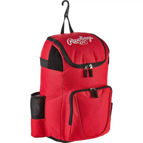 New Rawlings R250 Player's Backpack equipment red kids softball youth bag bat