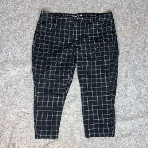 Old Navy Womens Pants 22 Black White Skinny Check Crop High Rise Casual Pocket