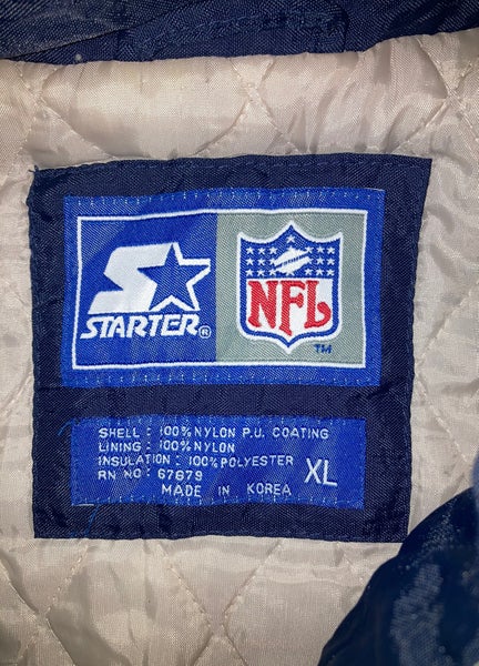 Vintage Starter Pro Line Dallas Cowboys Jacket Mens XL Blue Coat