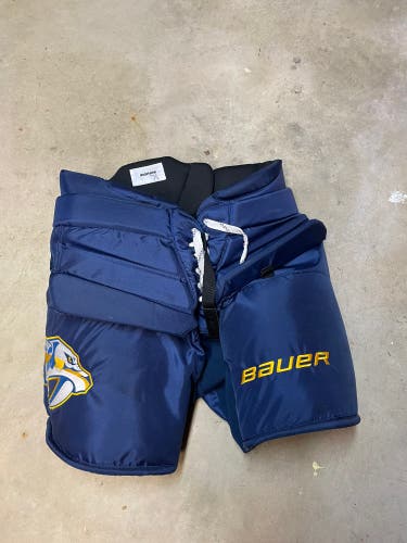 Predators Ingram Large Bauer Pro Stock Hockey Goalie Pants