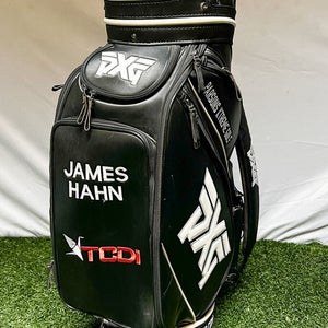 Used PXG Staff Bag Black Owned by PGA Pro James Hahn TCDI 6-Way w/ Rainhood