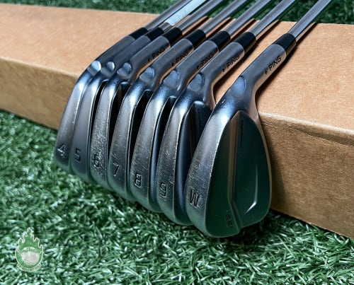 Used RH Ping Black Dot i59 Forged Irons 4-PW DG 120 X100 X-Stiff Steel Golf Set