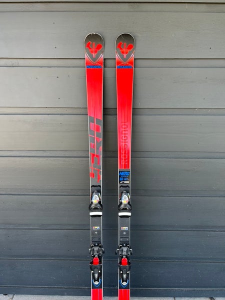 Used Rossignol 185 cm Racing Hero Athlete GS Skis With Bindings Max Din 15