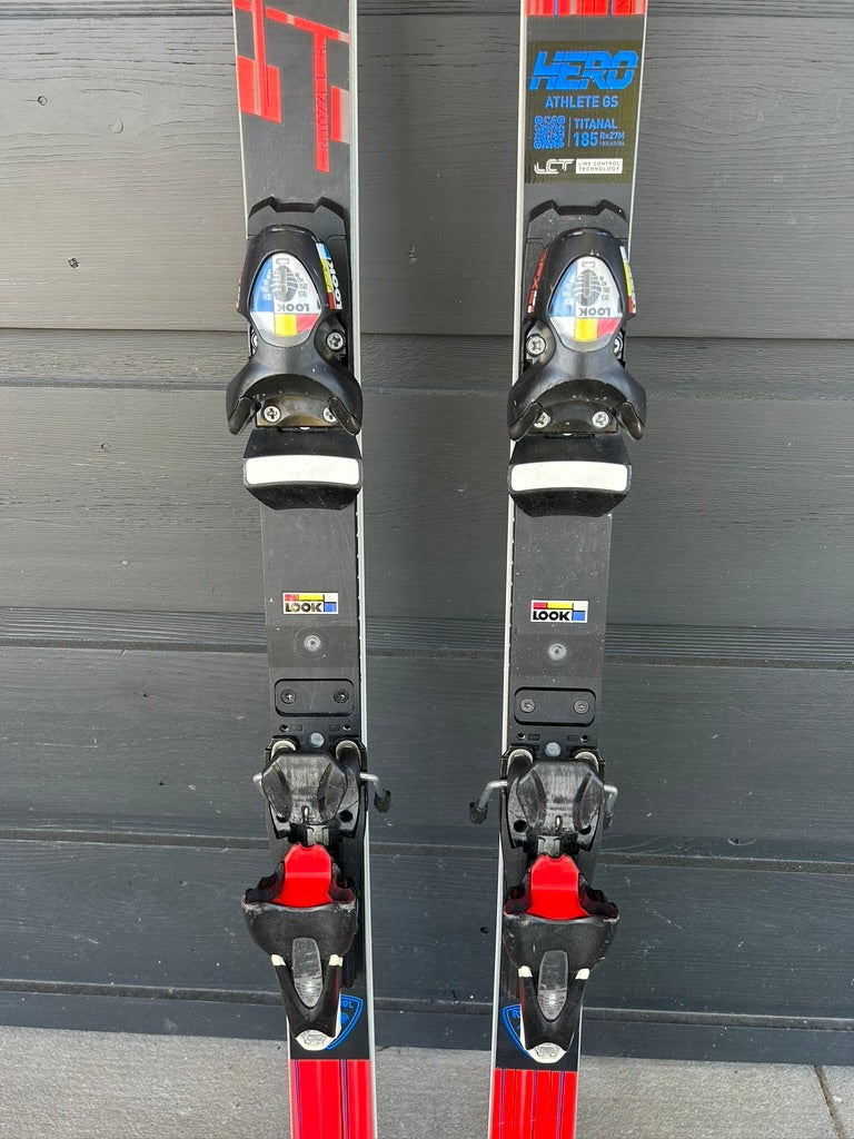 Used Rossignol 185 cm Racing Hero Athlete GS Skis With Bindings