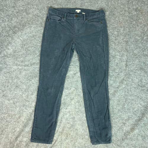 J Crew Womens Pants 29 Gray Corduroy Skinny Casual Stretch Ribbed Mid Rise Solid