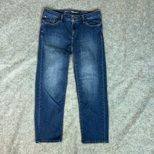 Eddie Bauer Womens Jeans 8 Blue Skinny Denim Pant Mid Rise Slightly Curvy Casual