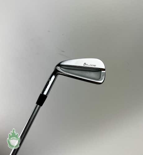 Used LEFT HANDED Ping White Dot iBlade 4 Iron X-Stiff Flex Steel Golf Club