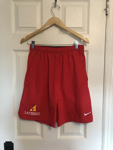 Red Nike Dri-Fit Lacrosse Shorts (Small)