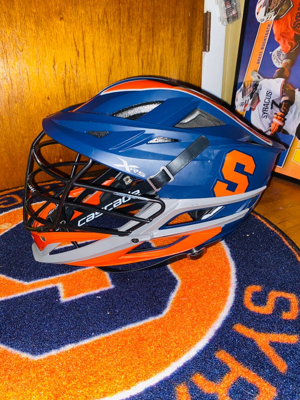 Syracuse Lacrosse Team Issued Cascade XRS Navy Blue Helmet