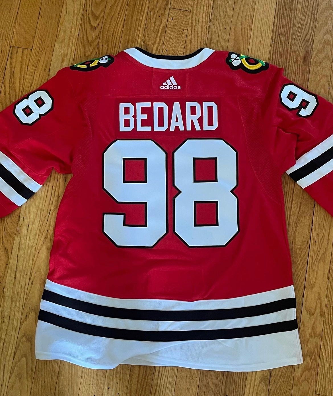 Connor Bedard Chicago Blackhawks Adidas Primegreen Authentic NHL Hockey Jersey - Away / XL/54