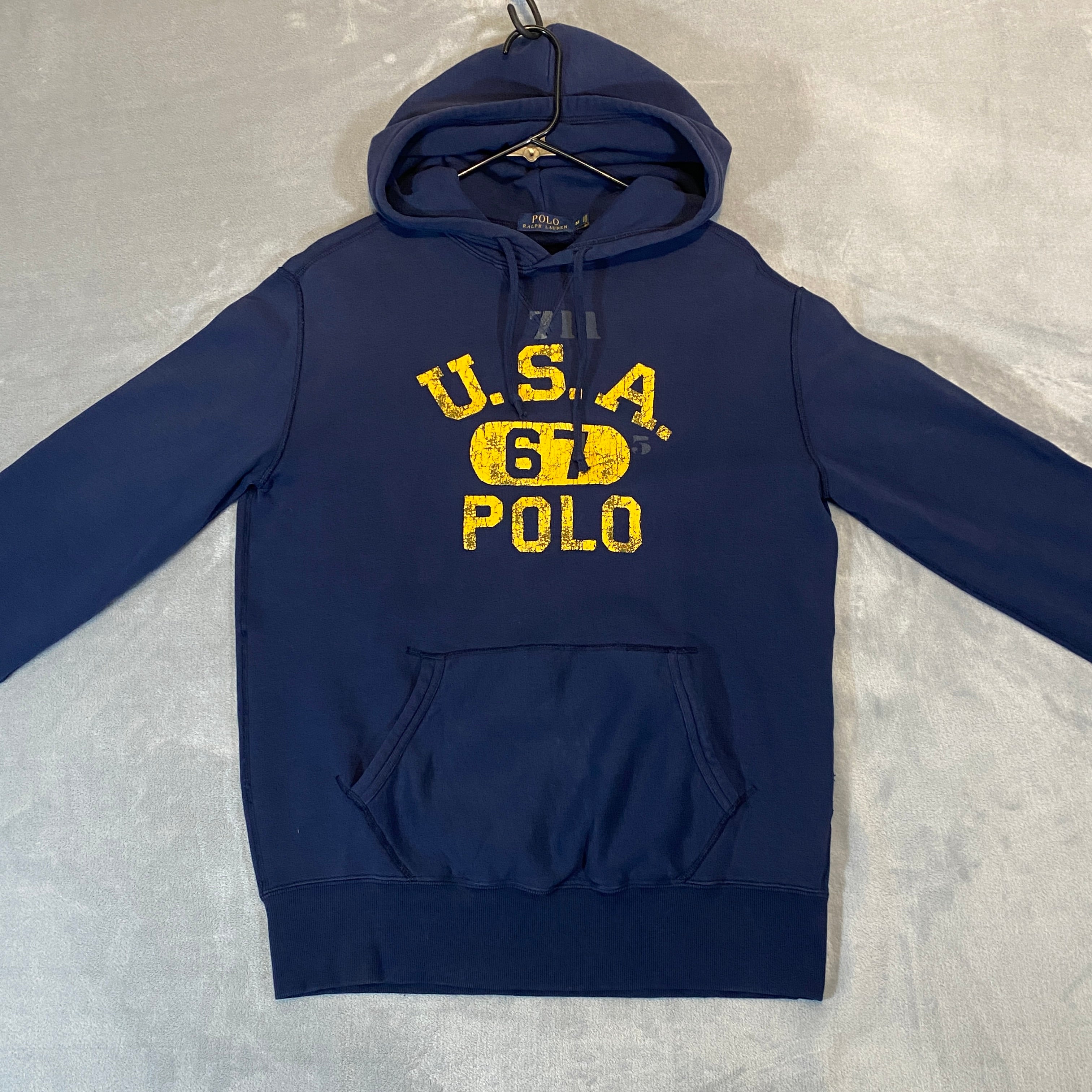 Polo Ralph Lauren Hoodie Men Medium Navy Long Sleeve Roomy