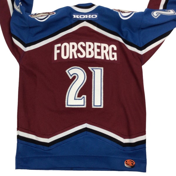 Vintage Colorado Avalanche Forsberg NHL jersey. Youth Large