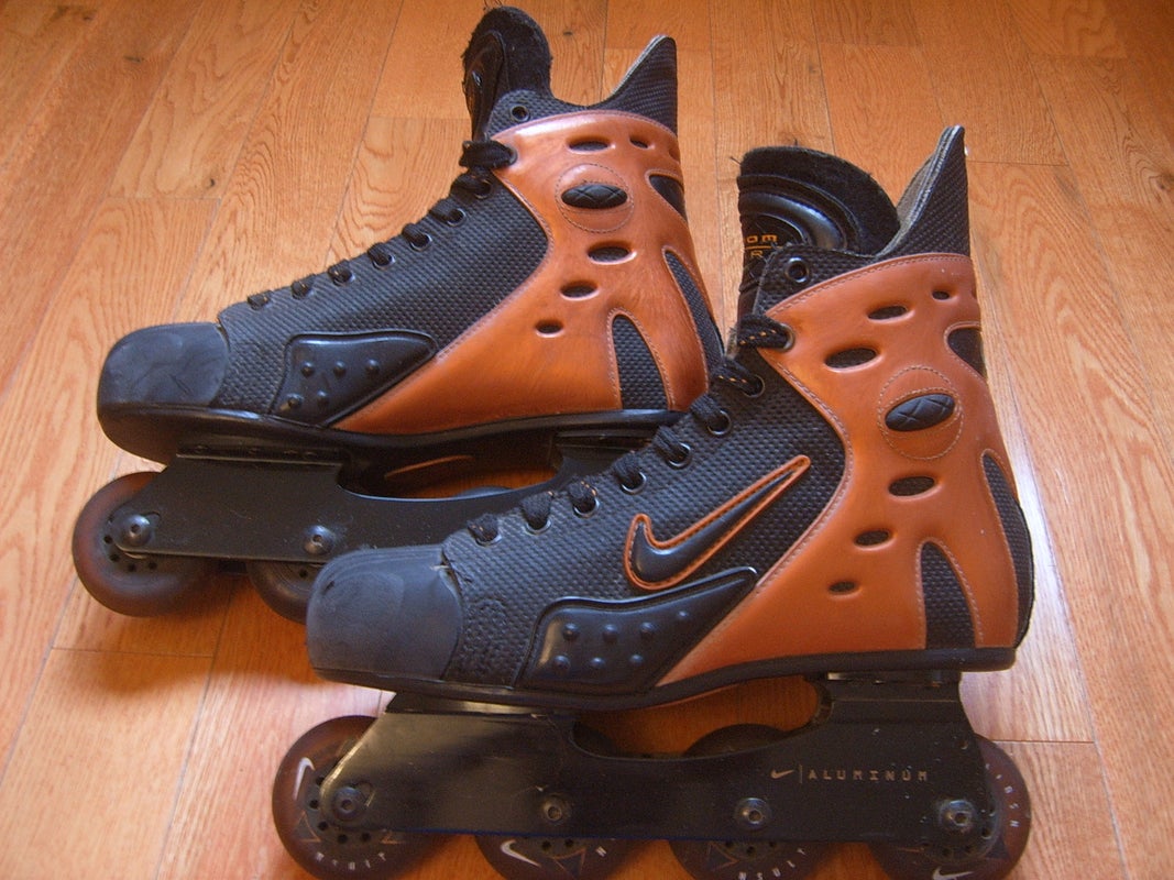 *WHITE* Nike Zoom Air Roller Hockey Skates Fedorov Size 10 Mens
