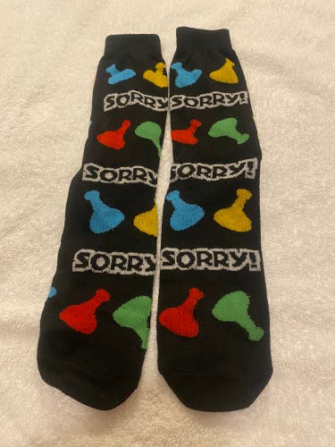 Hasbro Sorry Board Game Adult Large Crew Socks