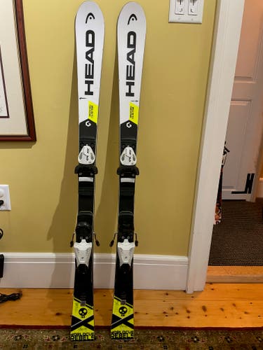 Used Unisex 2019 HEAD 126 cm Racing World Cup Rebels i.SL RD Skis With Bindings