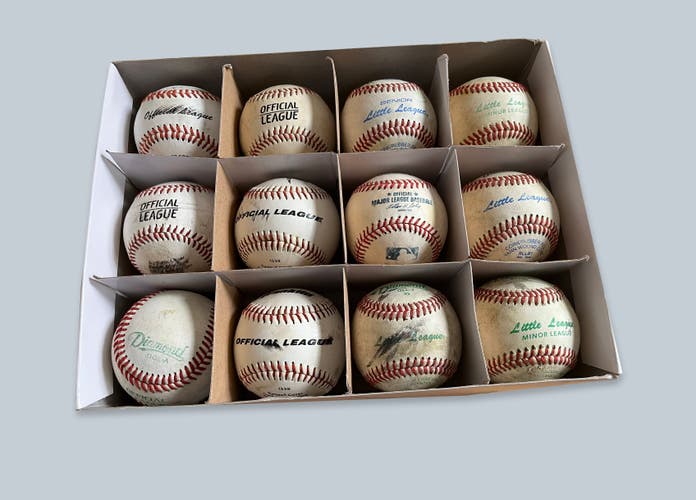 Used Baseballs (Assorted) 12 Pack (1 Dozen)