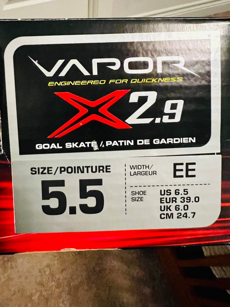 Used Bauer Extra Wide Width Size 6.5 Vapor X2.9 Hockey Skates