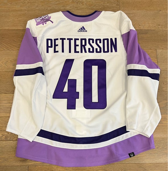 Men's Adidas White/Purple Washington Capitals Hockey Fights Cancer Primegreen Authentic Custom Jersey