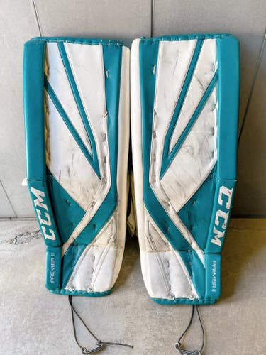 Josef Korenar Game Used 32" CCM Premier II Pro Goalie Leg Pads Pro Stock
