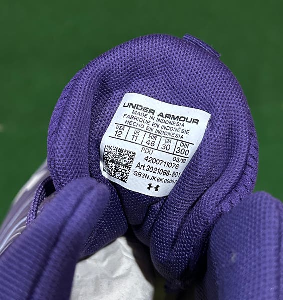 Under Armour Nitro Mid MC Football Cleats Purple 3021066 501 Mens