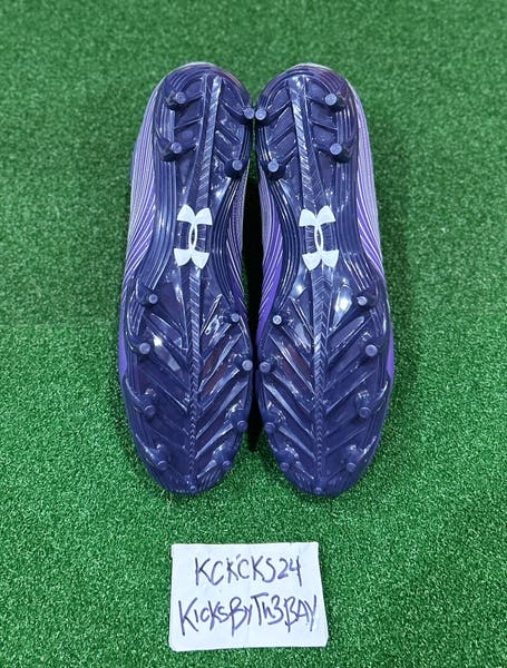 Under Armour Nitro Mid MC Football Cleats Purple 3021066 501 Mens
