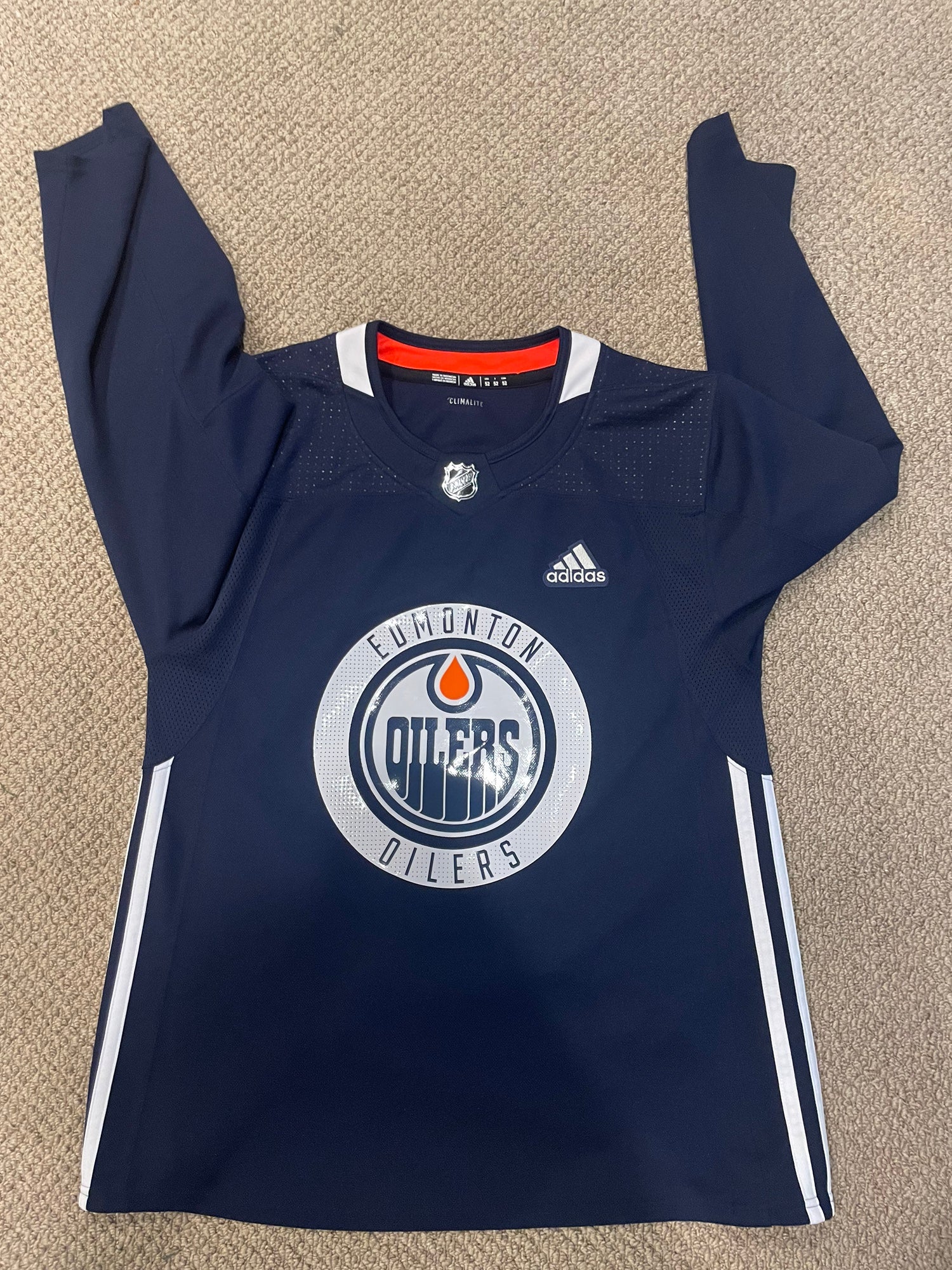 Adidas Edmonton Oilers 29 Leon Draisaitl Navy Blue Hockey Jersey Size 52