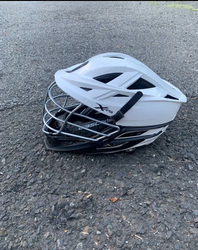 Cascade XRS Lacrosse Helmet - White with Chrome Facemask (Retail: $350)