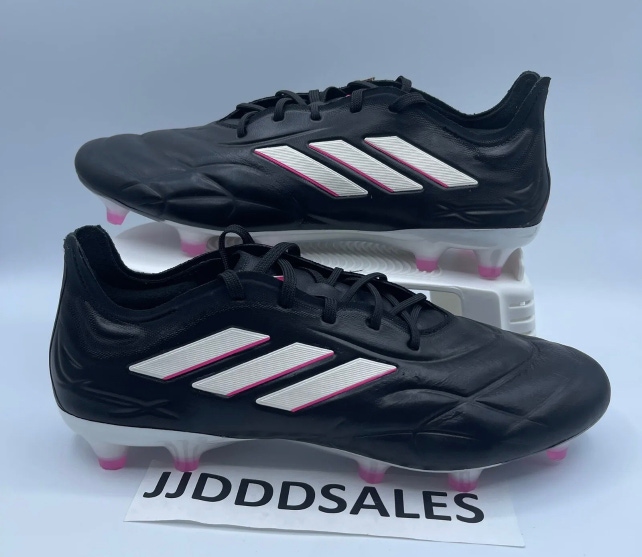 Adidas Copa Pure.1 FG Black Team Shock Pink Soccer Cleats HQ8904 Men’s Sz 7 / Women’s Sz 8