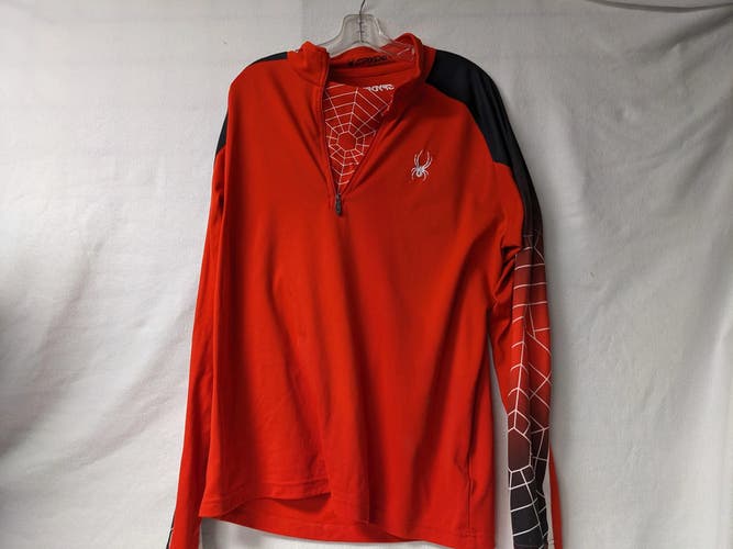 Spyder Long Sleeve Half Zip Shirt Size XL Color Red Condition Used