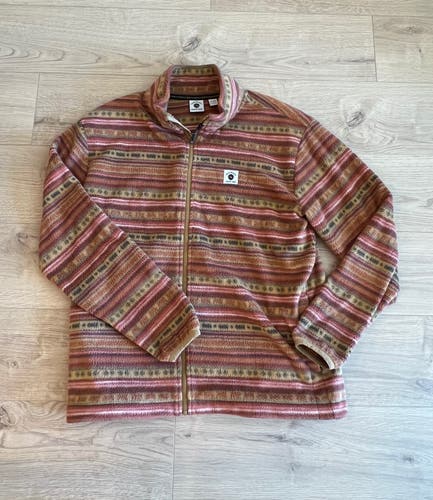 Quicksilver Aztec Print Full Zip Fleece Jacket XL - New