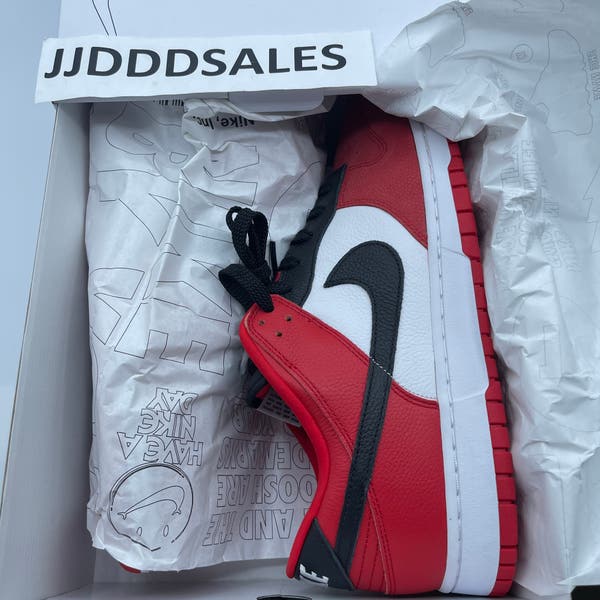 Nike Dunk Low By You Chicago Colorway Black Red AH7979-992 