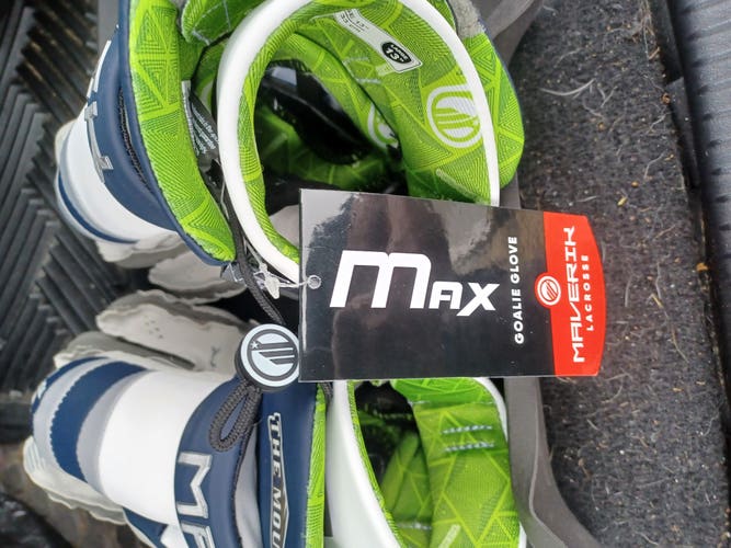 New Goalie Maverik Max Lacrosse Gloves Large