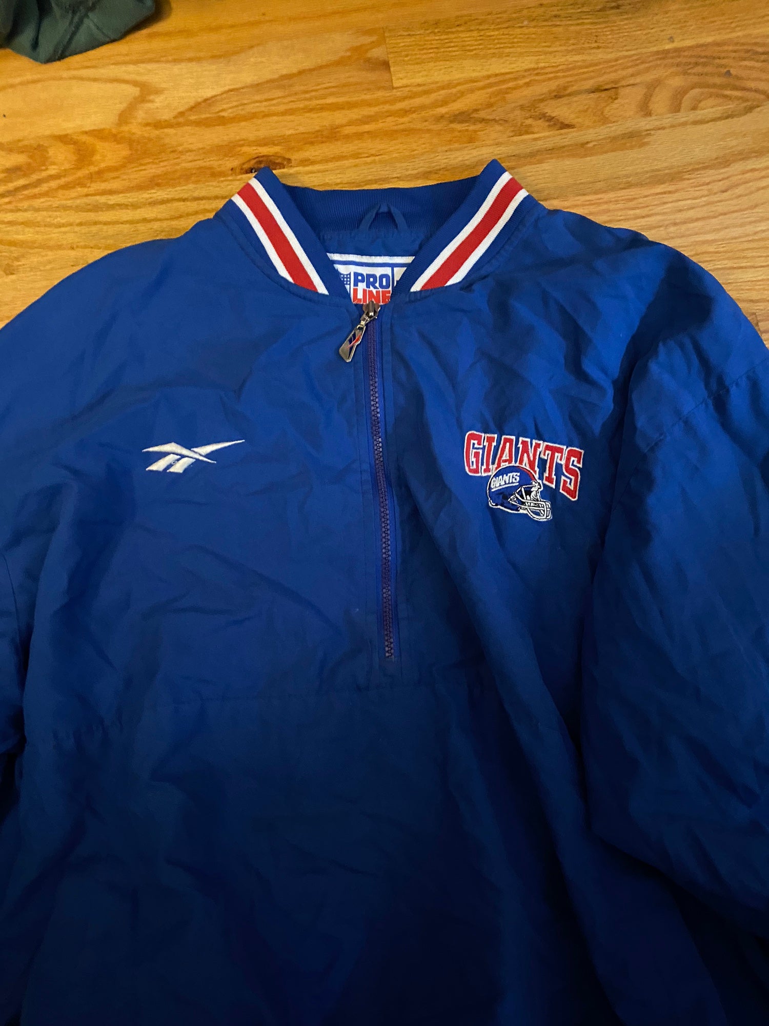 Ny Giants Vintage Starter Proline Pullover Football Jacket L 