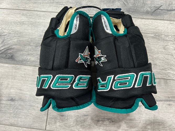 New Sharks Bauer Vapor Team Pro Senior Hockey Gloves 14”