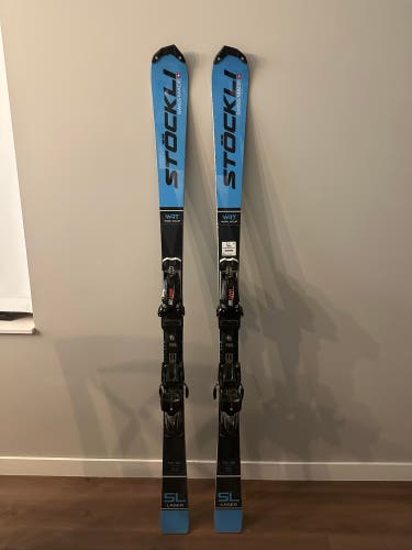 Used 155 cm Stockli Laser SL FIS Skis - With Bindings