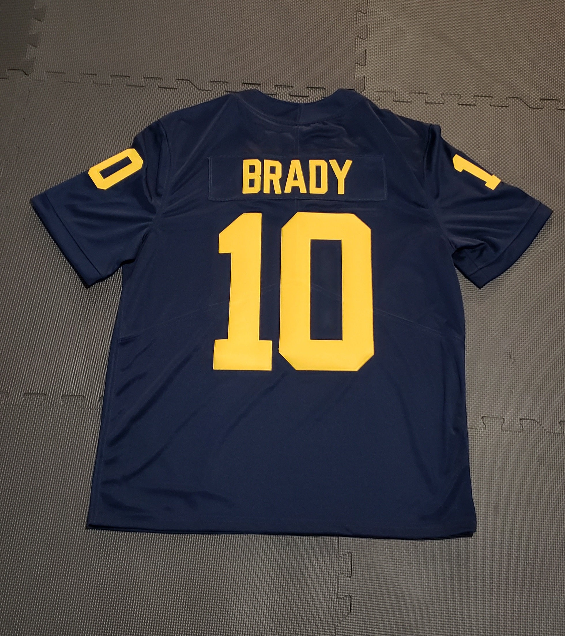 Nike, Shirts, Jordan Mens Michigan Wolverines Tom Brady Blue Football  Jersey Tshirt