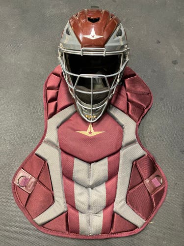 Full Adult All Star Series 7 Maroon Two Tone Catcher’s Set