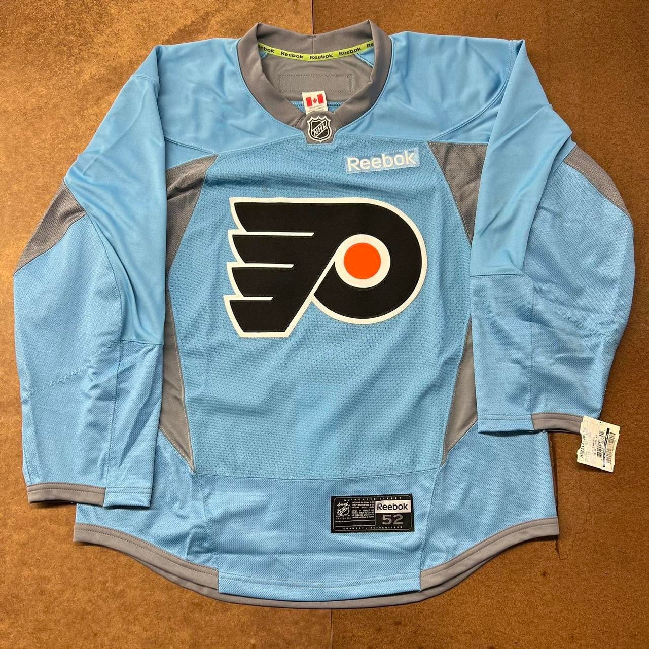 Philadelphia Flyers 2007-2017 Authentic Reebok Warmup/Practice Kelly Hockey  Jersey